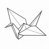 Origami Crane Paper Dibujos Tattoo Grulla Drawing Para Papel Dibujar Cranes Grullas Vector Bird Line Choose Board Drawings Imagen Easy sketch template