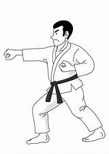 Judo Coloring Large sketch template