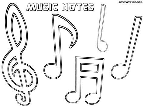 musical notes coloring pages  kids