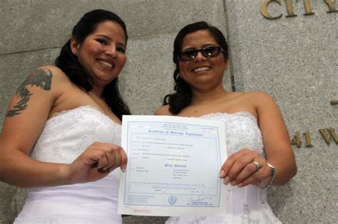 gay couples rush to city hall to get married after doma is struck down civic center new york