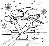 Ice Skating Coloring Pages Printable Color Getcolorings sketch template