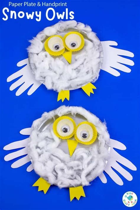 paper plate snowy owl craft kids craft room