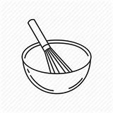 Mixing Whisk Brownies Quarantine Utensil Icon sketch template