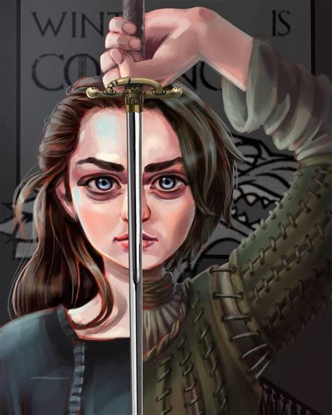 arya stark fan art  seroglazka arya stark arya stark art game