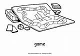 Game Board Clipart Games Colouring Coloring Pieces Pages Village Activity Clipground Toys Explore Bestofcoloring sketch template