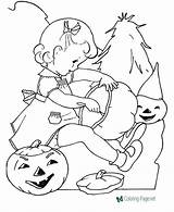 Coloring Pages Jack Lantern Halloween Pumpkins Lanterns Kids Color Printable Below Click sketch template