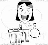 Trash Clipart Taking Coloring Cartoon Woman Happy Cory Thoman Outlined Vector Pages Canned Food Clipartpanda 2021 sketch template