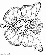 Kleurplaten Kleurplaat Vlinders Vlinder Mandalas Volwassenen Mandela Bloemen Downloaden Uitprinten Ecrire Coloriages sketch template