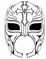 Wwe Mysterio Rey Coloring Mask Pages sketch template