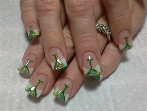 martini mani martini nails  years nails nail art wedding