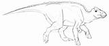 Edmontosaurus sketch template