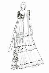 Indian Sketches Lehenga Anarkali Wear Sketch Designer Fashion Drawing Sabyasachi Illustration Choli Floor Manish Malhotra Anju Modi Length Drawings Bridal sketch template