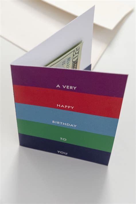printable money holder birthday card birthday gift card holder
