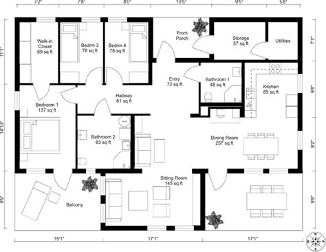 examples  floor plans  dimensions
