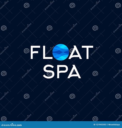 float spa logo blue waves   circle   dark background