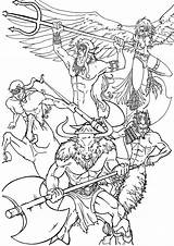 Greek Mythology Mythical Adults Athena Gods Mythological Poseidon Goddesses Pau Designlooter Minotaur Myths sketch template