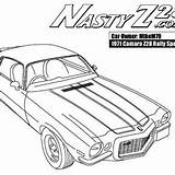 Camaro Zl1 Coloring Template Outline Pages sketch template