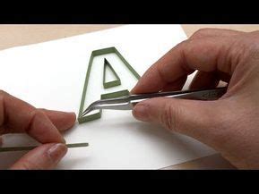 tutorial quilling letter    outline  letter youtube