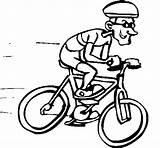 Cycling Coloring sketch template