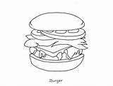 Coloring Food Foods Pages Healthy Junk Burger Kids Printable Drawing Hamburger Chicken Plate Color Computer Bacon Mexican Unhealthy Parts Vitamin sketch template