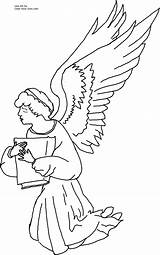 Angel Coloring Pages Kneeling Printable Praying Guardian Color Print Anime Drawing Boy Template Angels Cherub Halo Colouring Christmas Cute Drawings sketch template