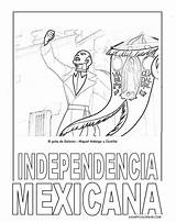 Independencia Colorear Grito México Hidalgo Pinto sketch template