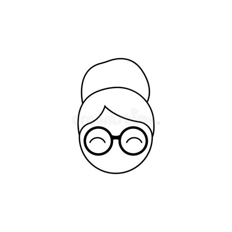 The Woman In Glasses Grandmother Stock Illustration Illustration Of