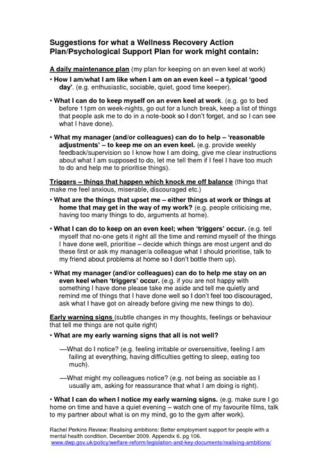 wellness recovery action plan worksheets worksheetocom