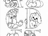 Precious Moments Coloring Pages Alphabet Printable sketch template