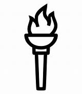 Torch Olympic Clipart Drawing Light Tiki Transparent Style Old Fire Flame Clipartmag Game Games Sports Kindpng sketch template