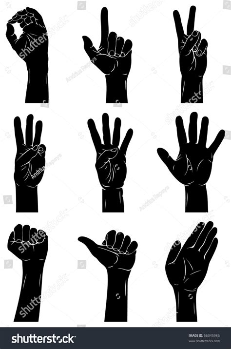 hand signs stock vector illustration  shutterstock