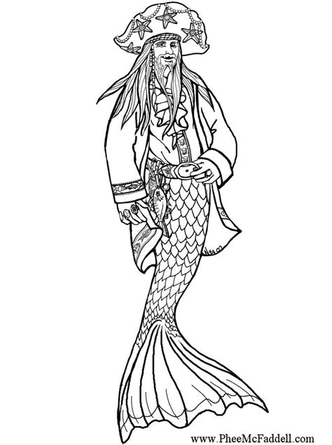 merman coloring pages
