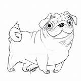 Pug Coloring Pages Cute Puppy Printable Print Drawing Baby Getcolorings Color Getdrawings Colorings sketch template