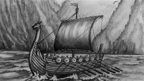 viking ship drawing bmp pro