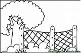 Coloring Fence Pages Fencing Garden Wire Farm Set Treehut Color Printable Sunday Categories July Clipart Posted Am 2010 Print Template sketch template