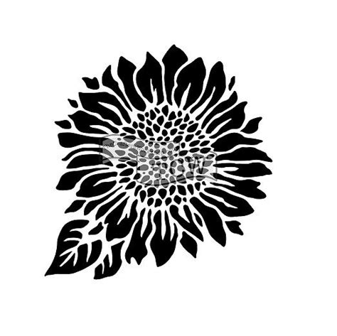 crafters workshop  stencil joyful sunflower sunflower