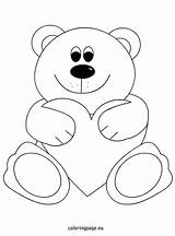 Bear Teddy Coloring Heart Pages Holding Bears Printable Print Color Getcolorings Mother Coloringpage Eu Choose Board sketch template
