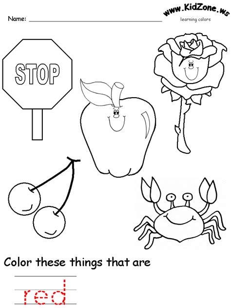 color red coloring pages coloring home
