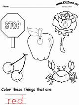 Colors Worksheet Kindergarten Color Preschool Worksheets Activities Recognition Teaching School sketch template