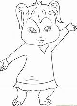 Coloring Eleanor Pages Alvin Chipmunks Coloringpages101 sketch template