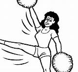 Cheerleader Pom Poms sketch template