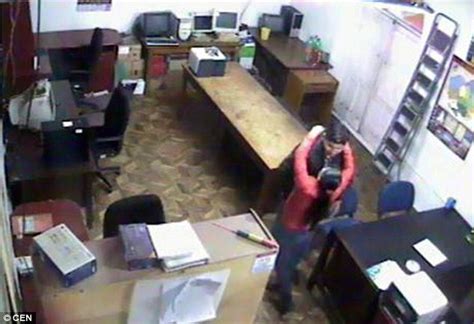 bolivian civil servant is caught on cctv having sex in his office