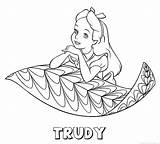 Trudy Alice Wonderland Naam sketch template