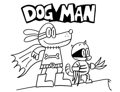 coloring pages dog man dog man characters   coloring pages