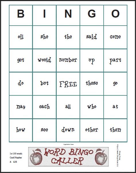 word bingo caller software