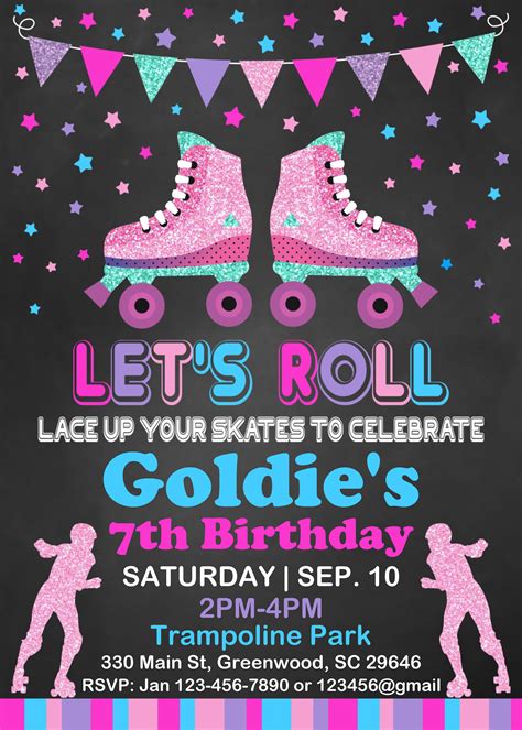 roller skate invitation roller skate invitations birthday