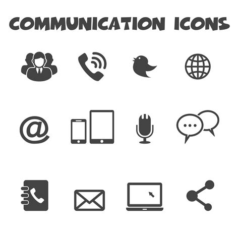 communication icons symbol  vector art  vecteezy