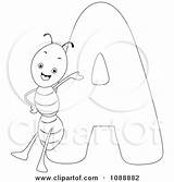 Ant Coloring Clipart Outlined Illustration Royalty Bnp Studio Vector 2021 sketch template