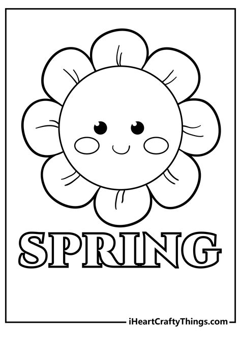 cute spring coloring pages  kids
