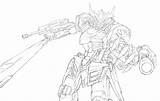 Barbatos Lupus Gundam Deviantart sketch template
